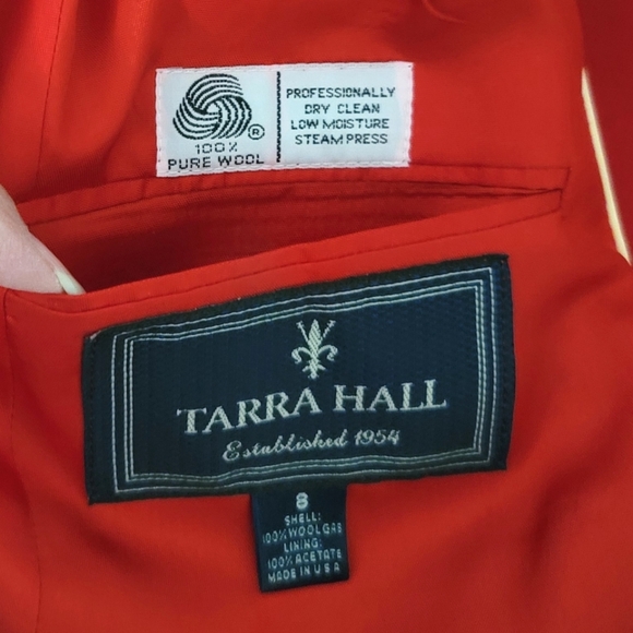 Vintage Tarra Hall Red Wool Blazer Sz 8 USA - Picture 12 of 14